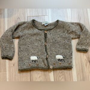 Children's 100% Irish Wool Cardigan by Julie Dillon, size 3-4